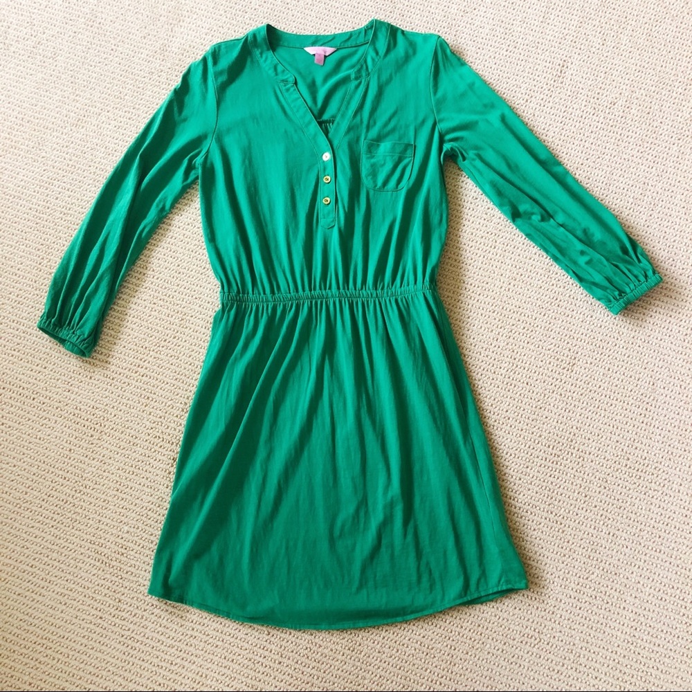 Pima Cotton Lilly Pulitzer Green Bennett dress